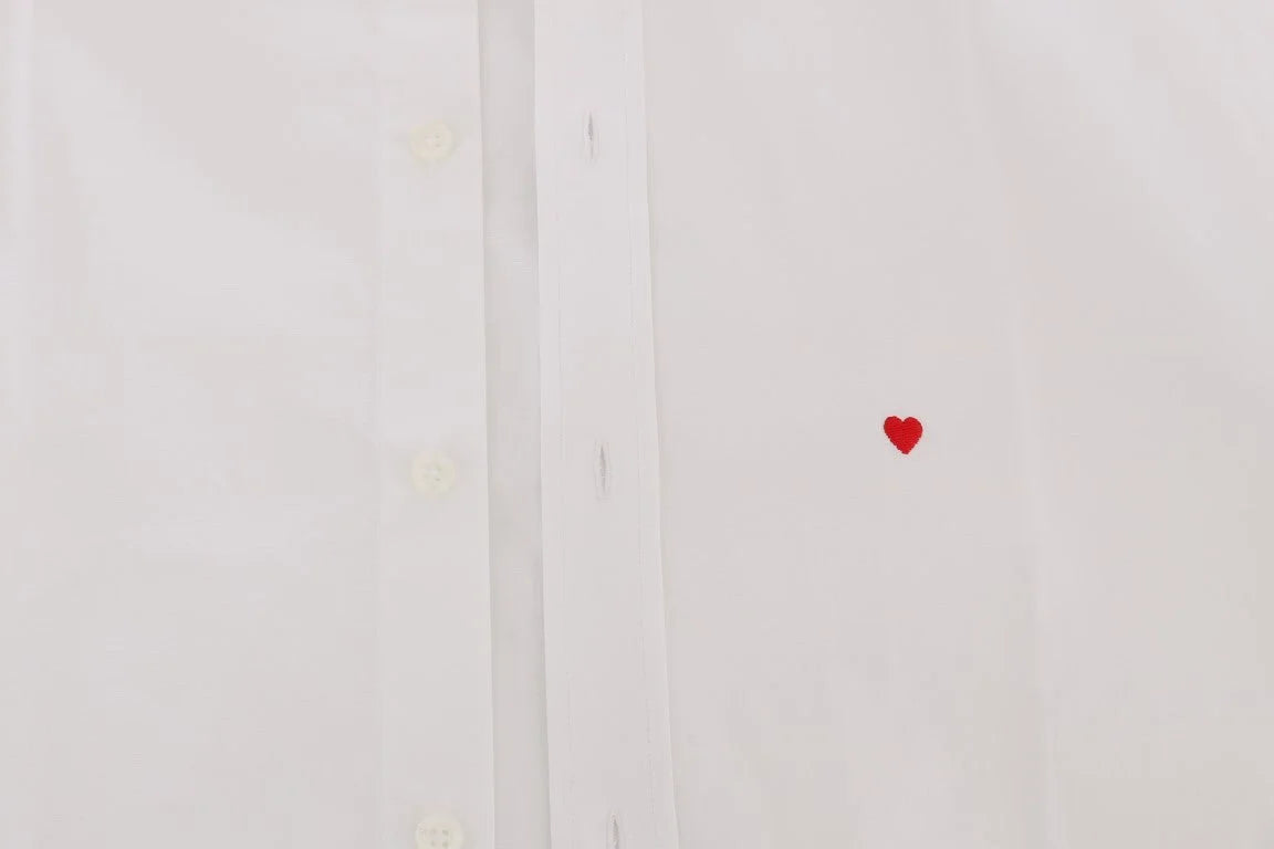 Moschino White Cotton Stretch Slim Fit Dress Shirt