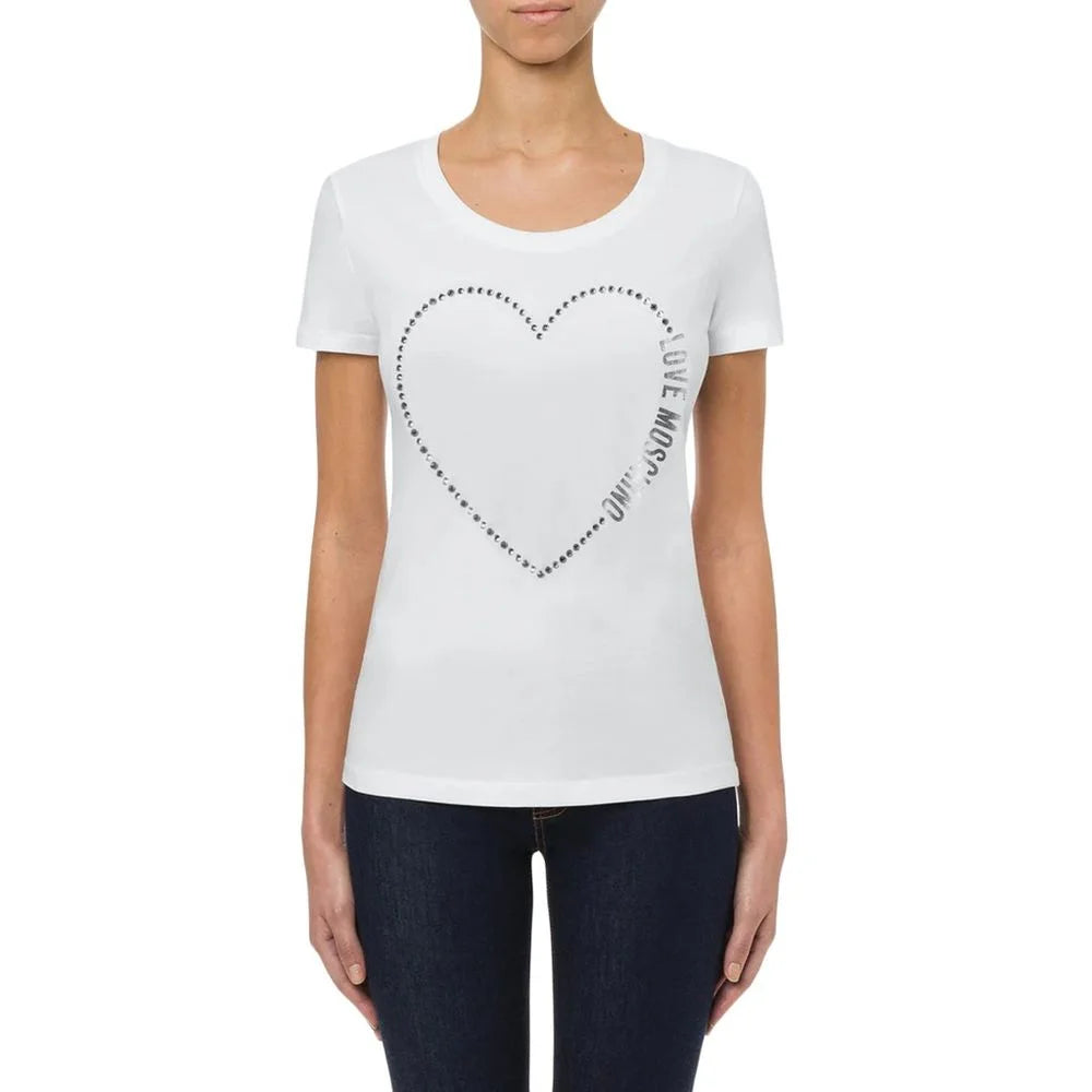 Moschino White Cotton Top - 40 - T-Shirts