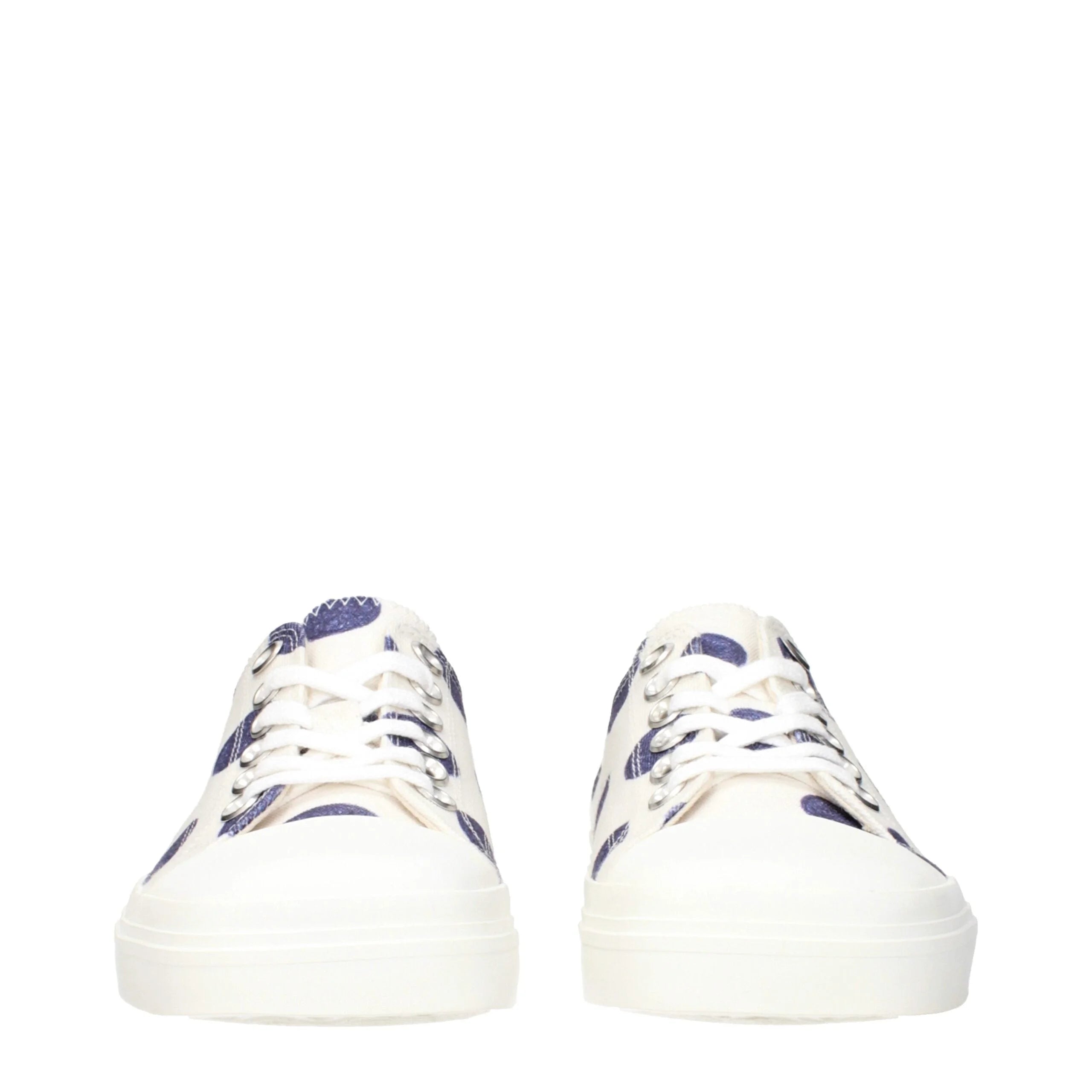 Moschino White Fabric Low Tops