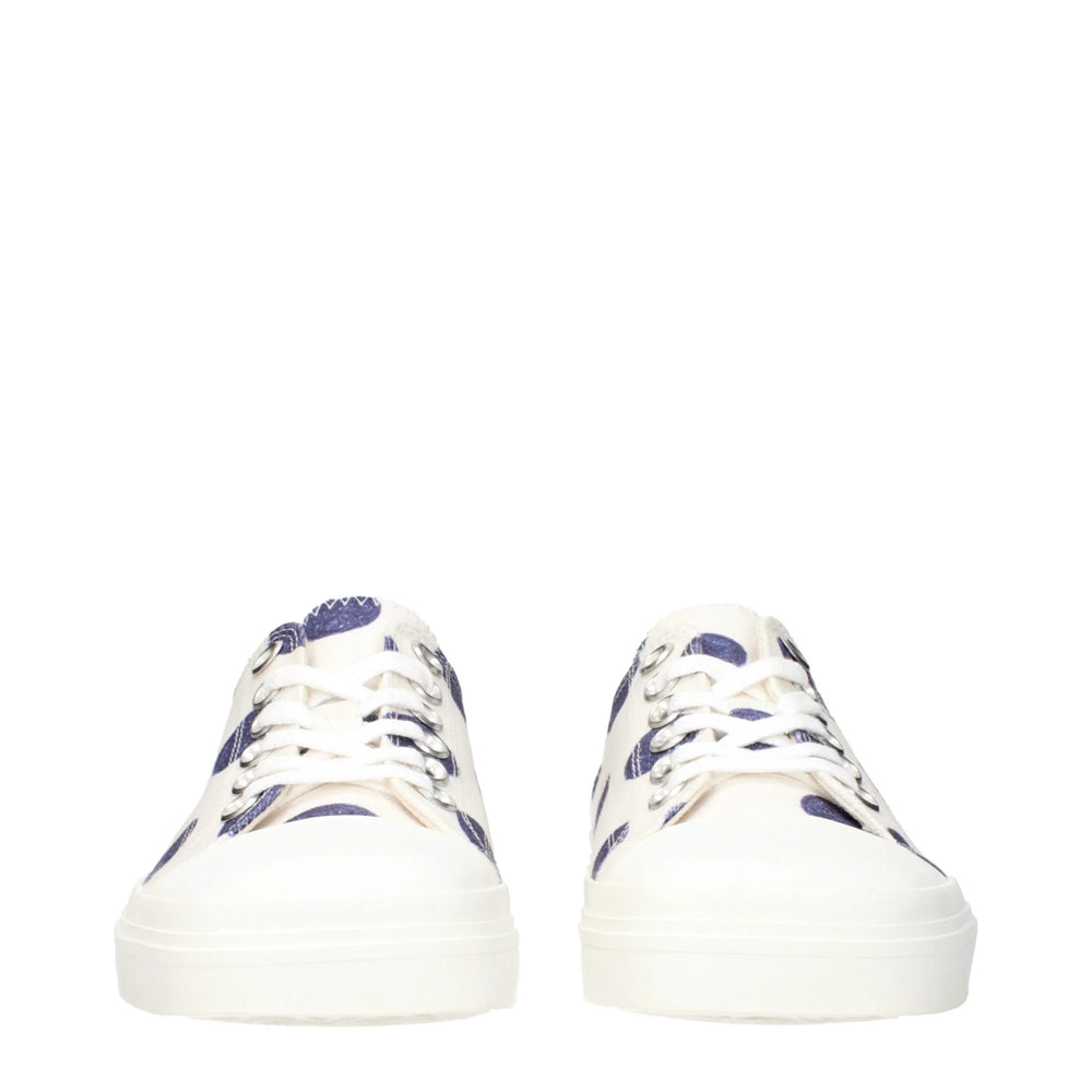 Moschino White Fabric Low Tops