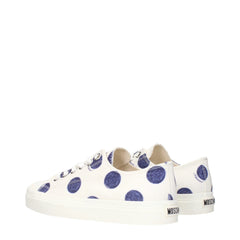 Moschino Weiße Stoff-Low-Tops
