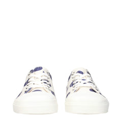 Moschino White Fabric Low Tops