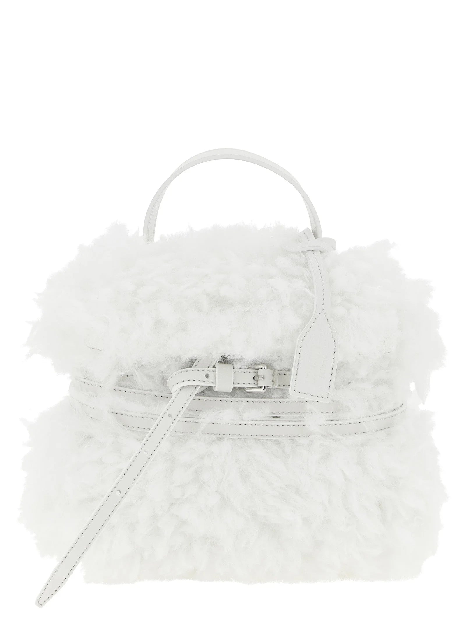 Moschino White Leather Handbag
