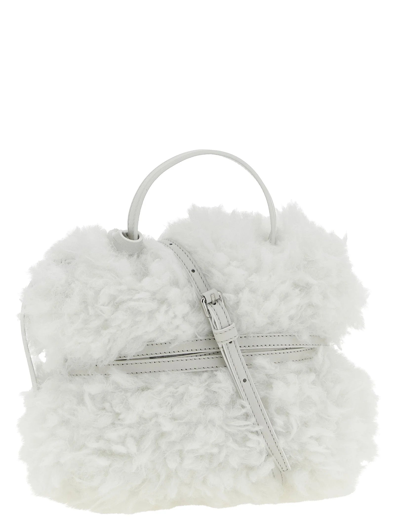 Moschino White Leather Handbag