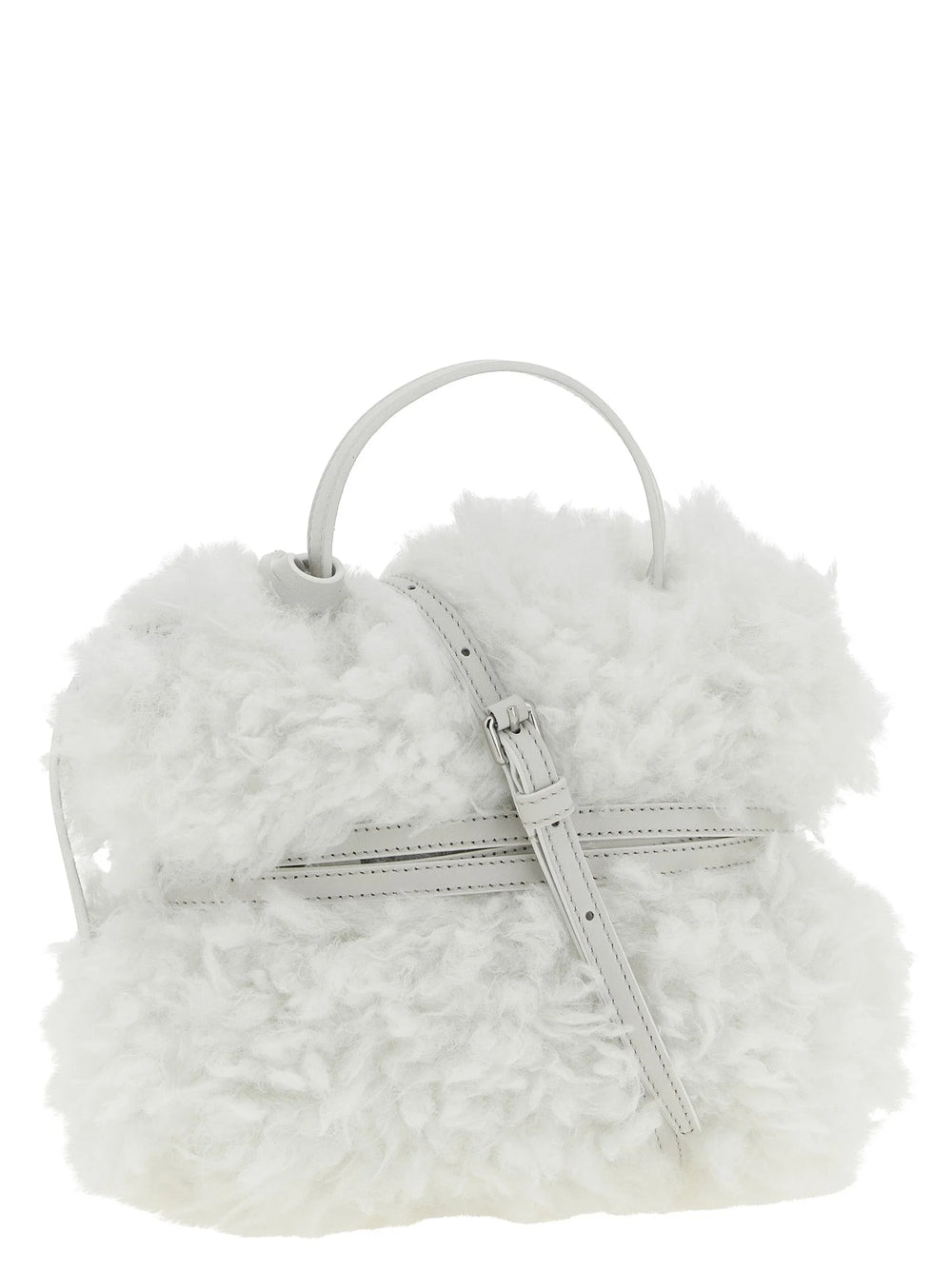 Moschino White Leather Handbag