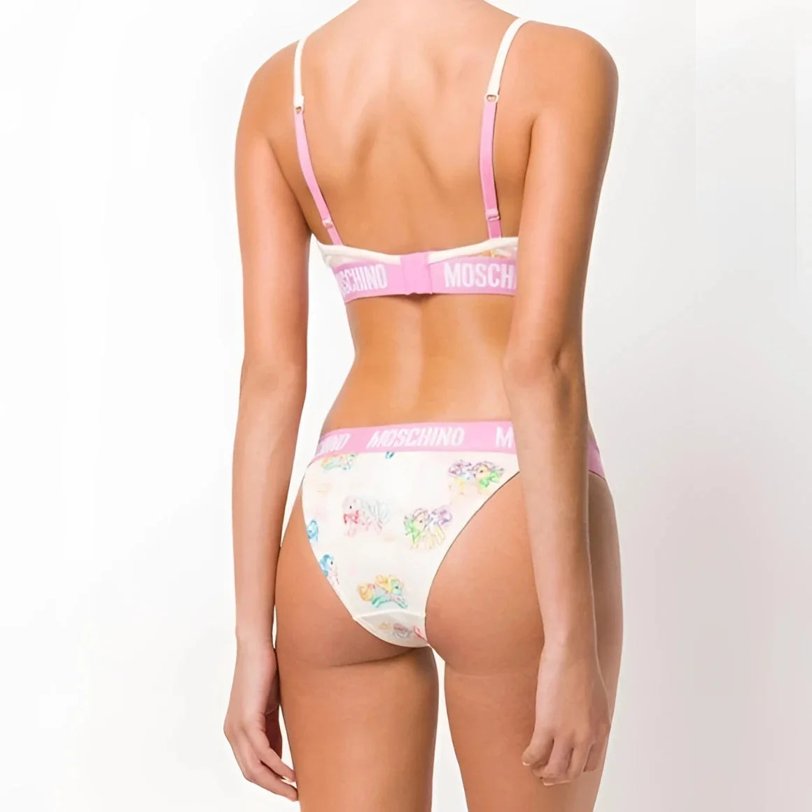 Moschino White My Little Pony Bra Briefs Set Two Piece Bikini - IT38|XS - Bikinis