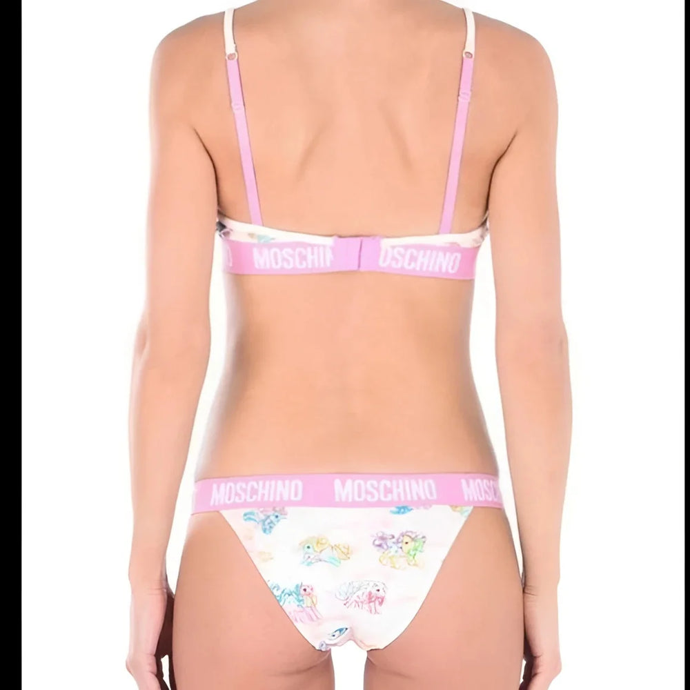 Moschino White My Little Pony Bra Briefs Set Two Piece Bikini - IT38|XS - Bikinis