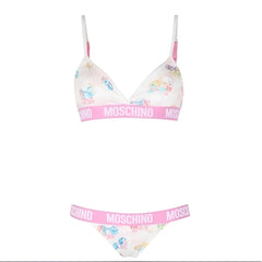 Moschino White My Little Pony Bra Briefs Set Two Piece Bikini - IT38|XS - Bikinis