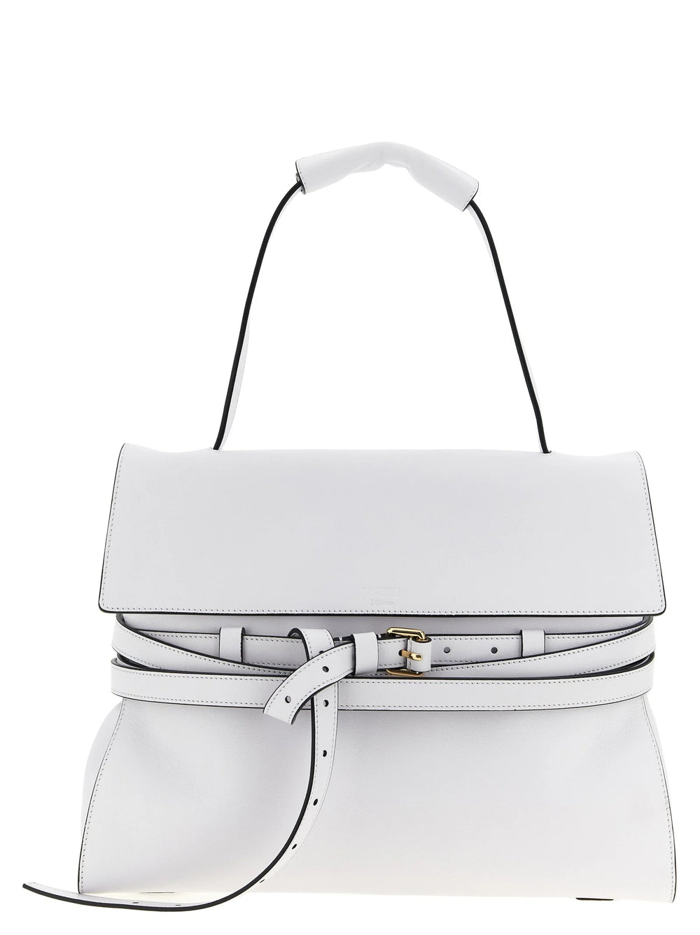 Moschino White Napa Leather / Calf Bos Taurus Shoulder Bag