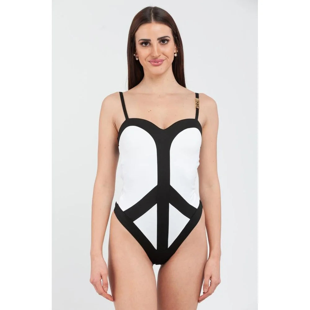 Moschino White Polyamide One-Piece Swimsuit - S
