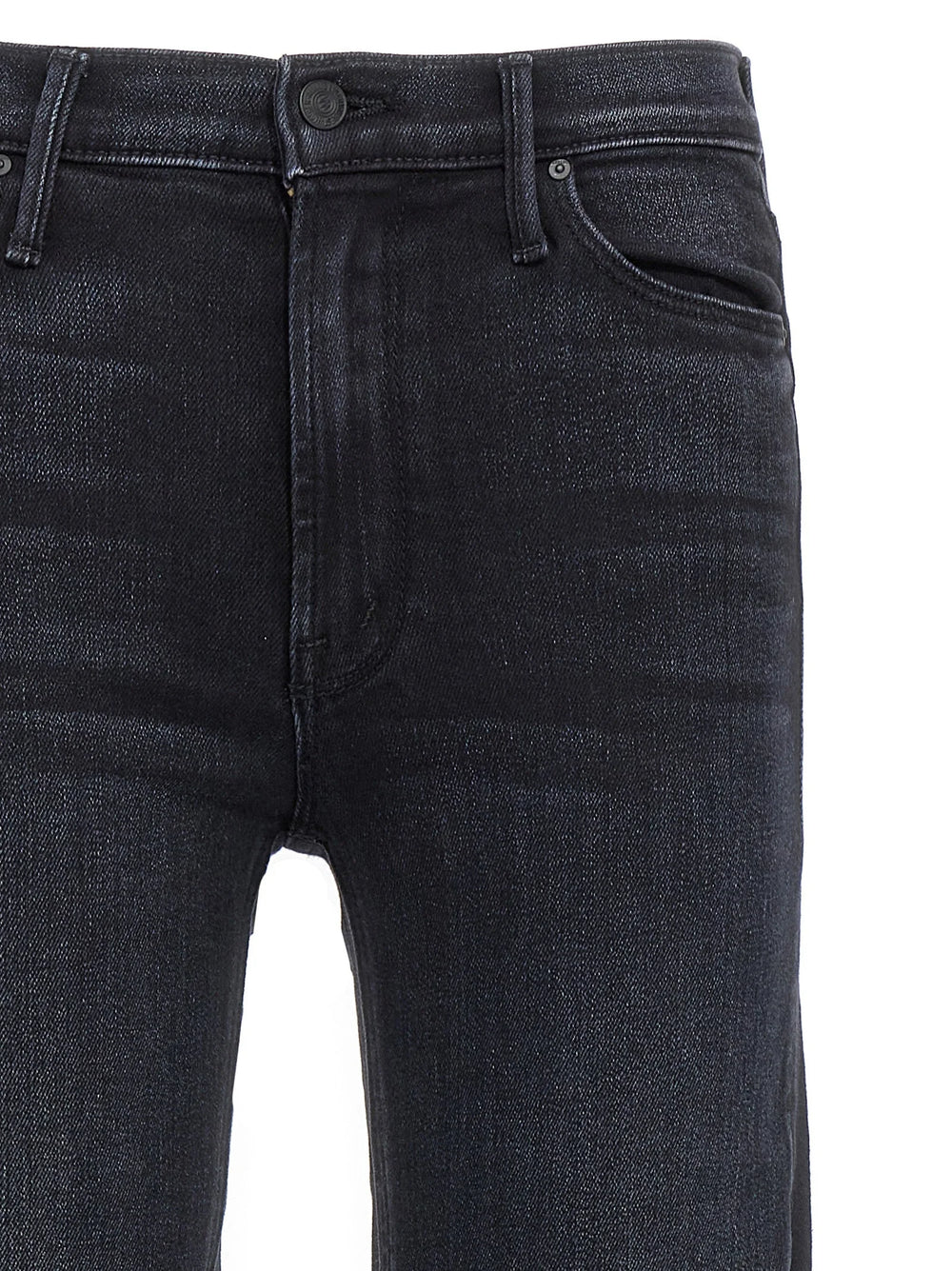 Mother Denim Black Cotton Slim Fit Jeans - 26