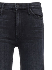 Mother Denim Black Cotton Slim Fit Jeans - 26
