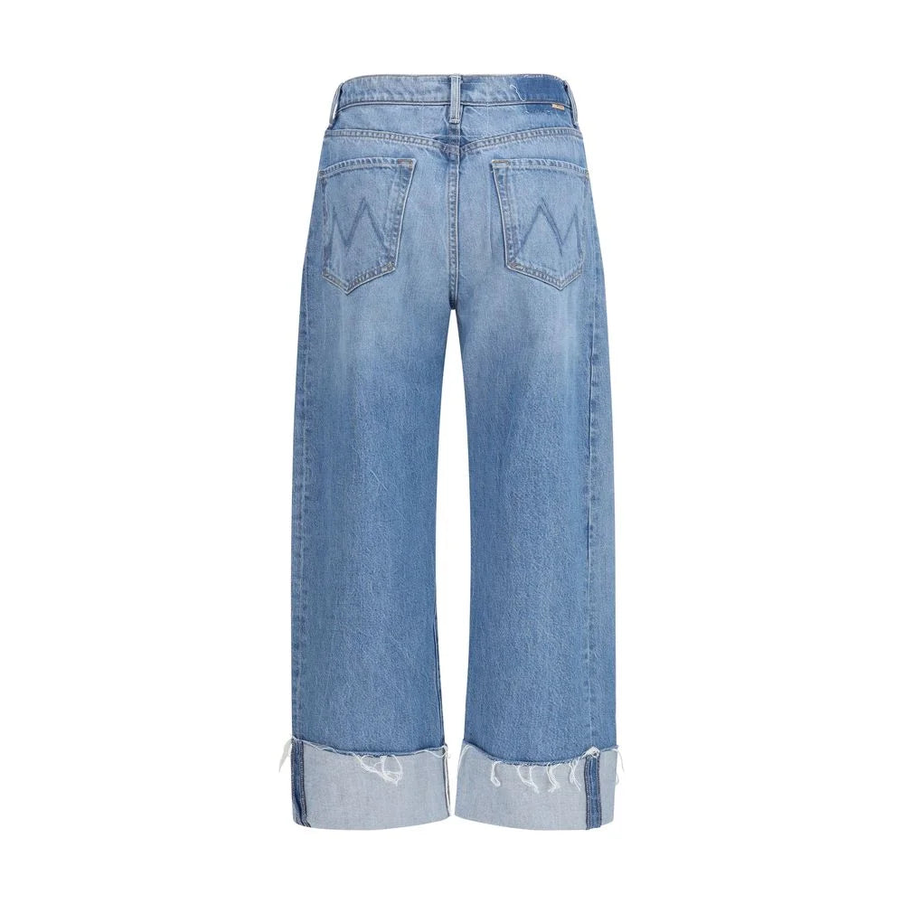 Mother Denim Blå Bomulls Crop Jeans
