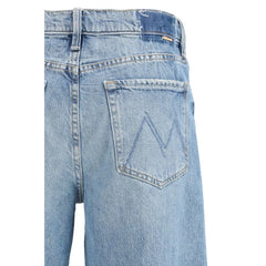 Mother Denim Blue Cotton Cropped Jeans