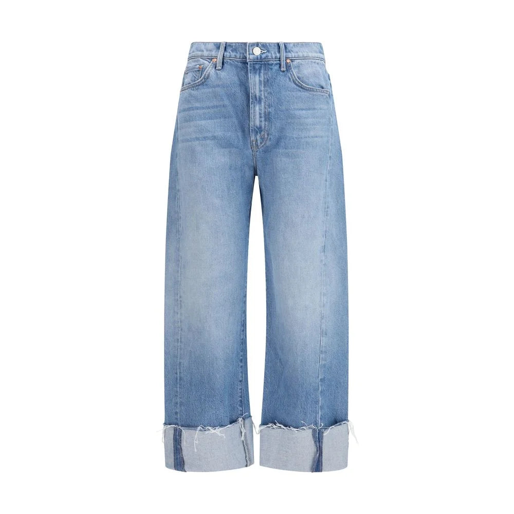 Mother Denim Blå Bomulls Crop Jeans