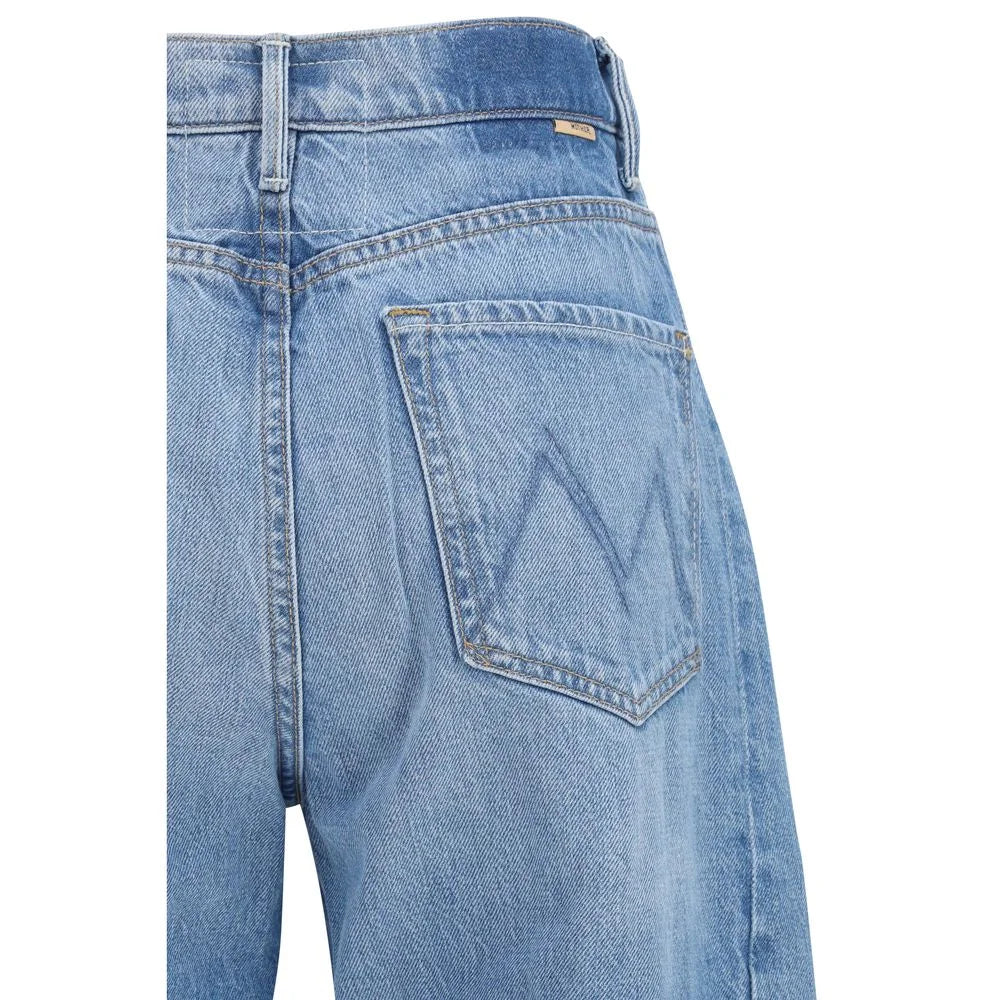 Mother Denim Blå Bomulls Crop Jeans