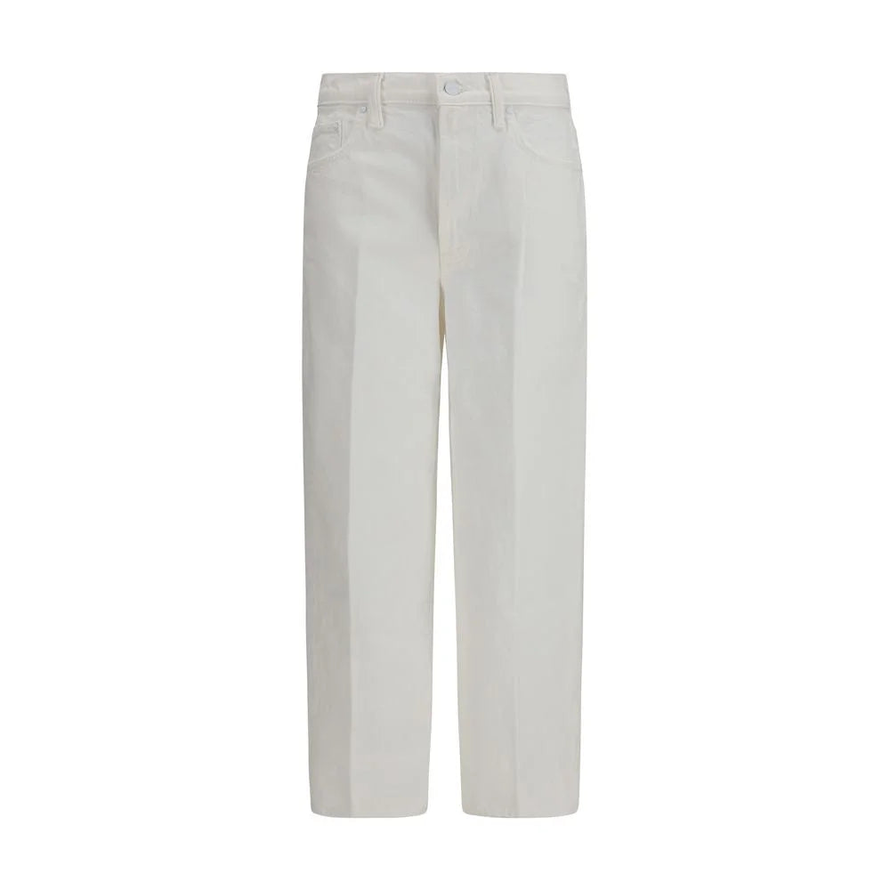 Mother Denim White Cotton Bootcut Jeans