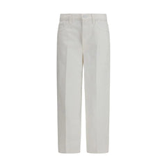 Mother Denim White Cotton Bootcut Jeans