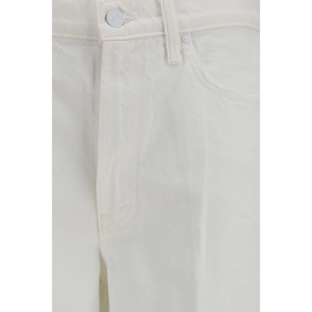 Mother Denim White Cotton Bootcut Jeans