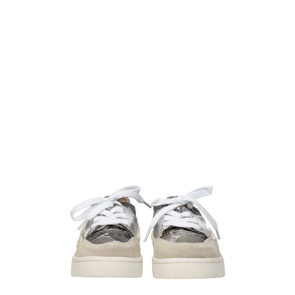 Mou Gray Leather Low Tops - EU36/US6