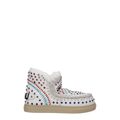Mou White Leather Ankle Boots - EU36/US6