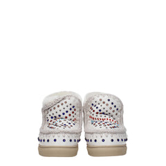 Mou White Leather Ankle Boots - EU36/US6