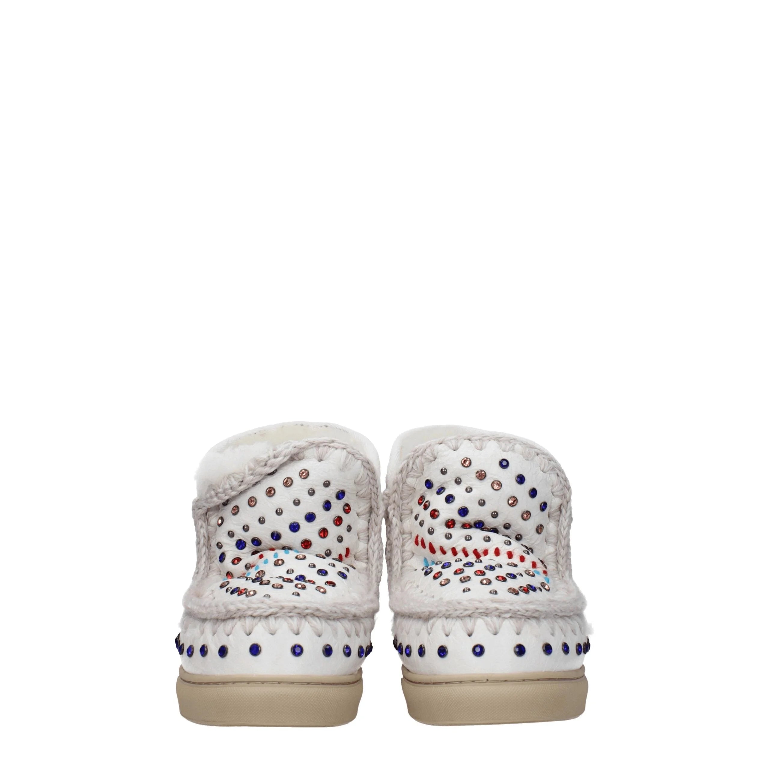 Mou White Leather Ankle Boots - EU36/US6