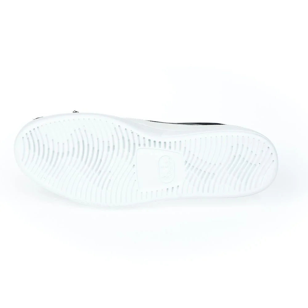 Mr&Mrs Italy Black Bovine Leather Women Slip-on Shoe - Sneakers