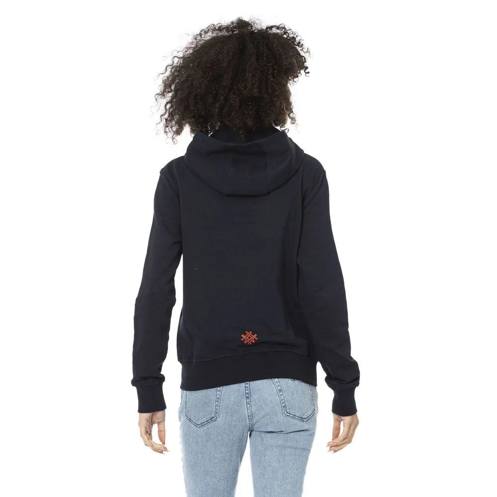 Mr&Mrs Italy Blue Cotton Women Sweatshirt Top