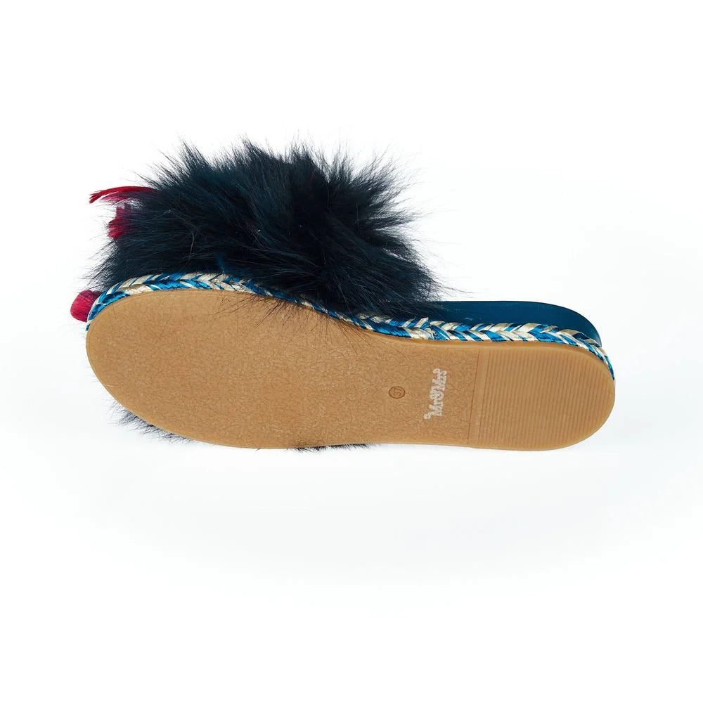 Mr&Mrs Italy Blue Lamb Leather Women Sandal - Sandals