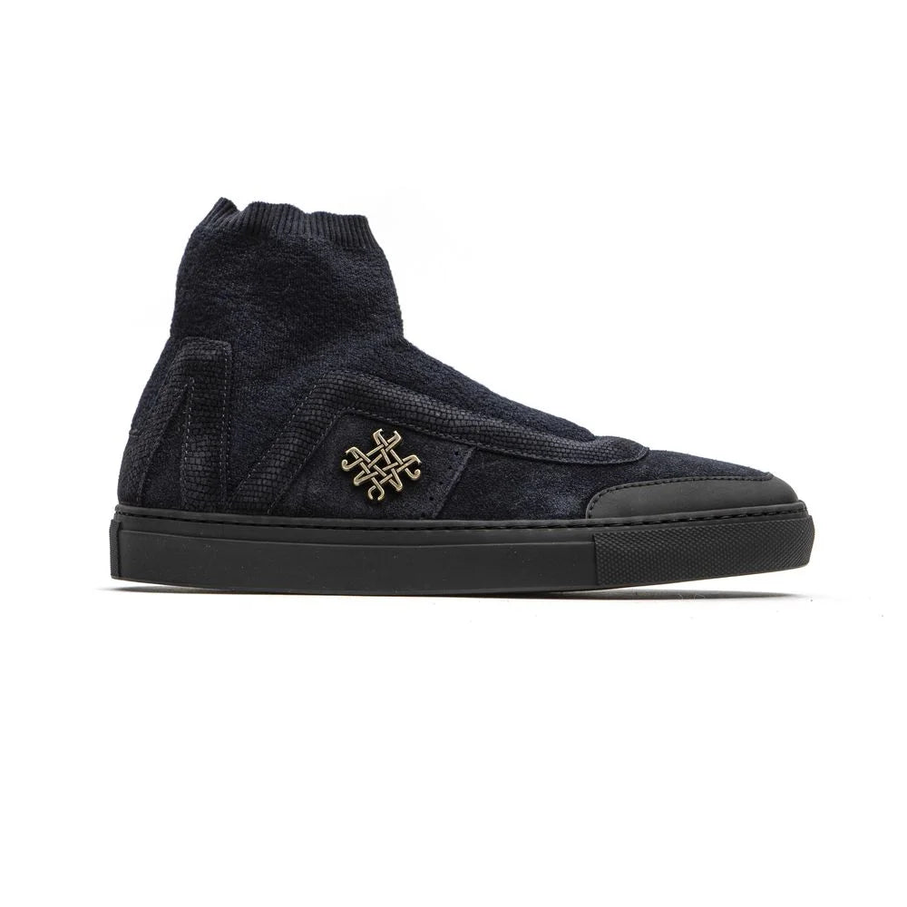 Mr&Mrs Italy Blue Leather Womens Ankle Boot