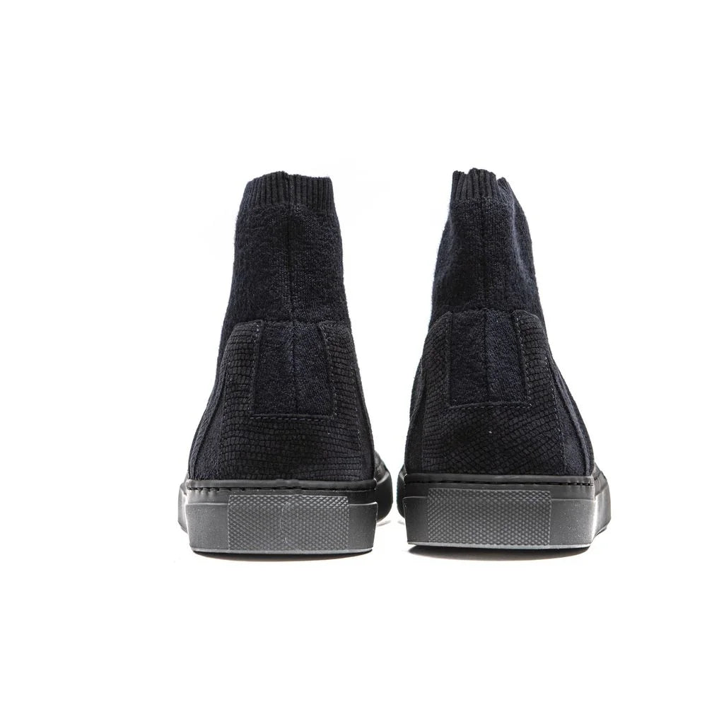 Mr&Mrs Italy Blue Leather Womens Ankle Boot