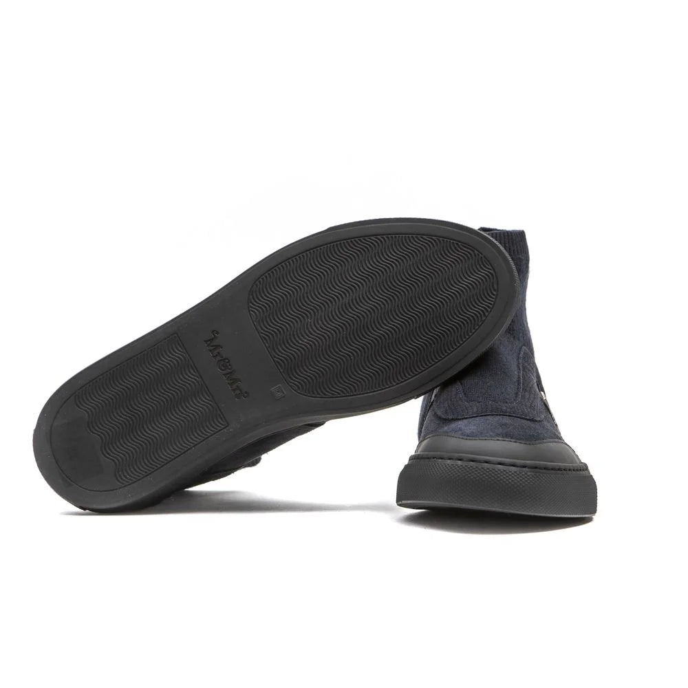 Mr&Mrs Italy Blue Leather Womens Ankle Boot