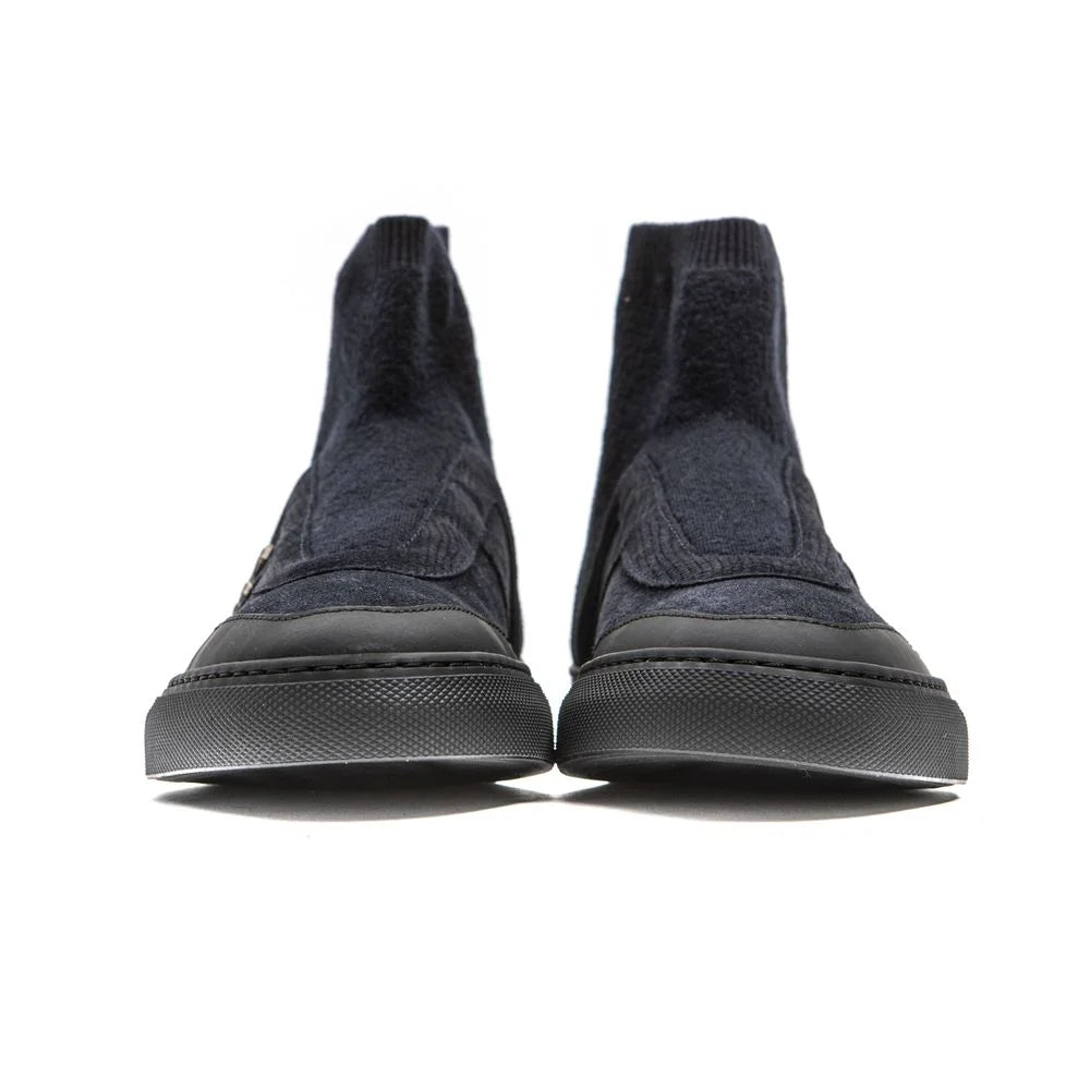 Mr&Mrs Italy Blue Leather Womens Ankle Boot