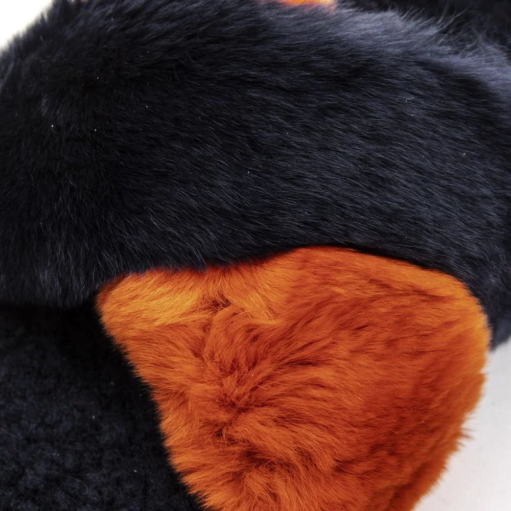 Mr&Mrs Italy Blue Rabbit Fur Women Sandal - Sandals