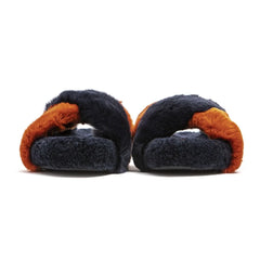 Mr&Mrs Italy Blue Rabbit Fur Women Sandal - Sandals