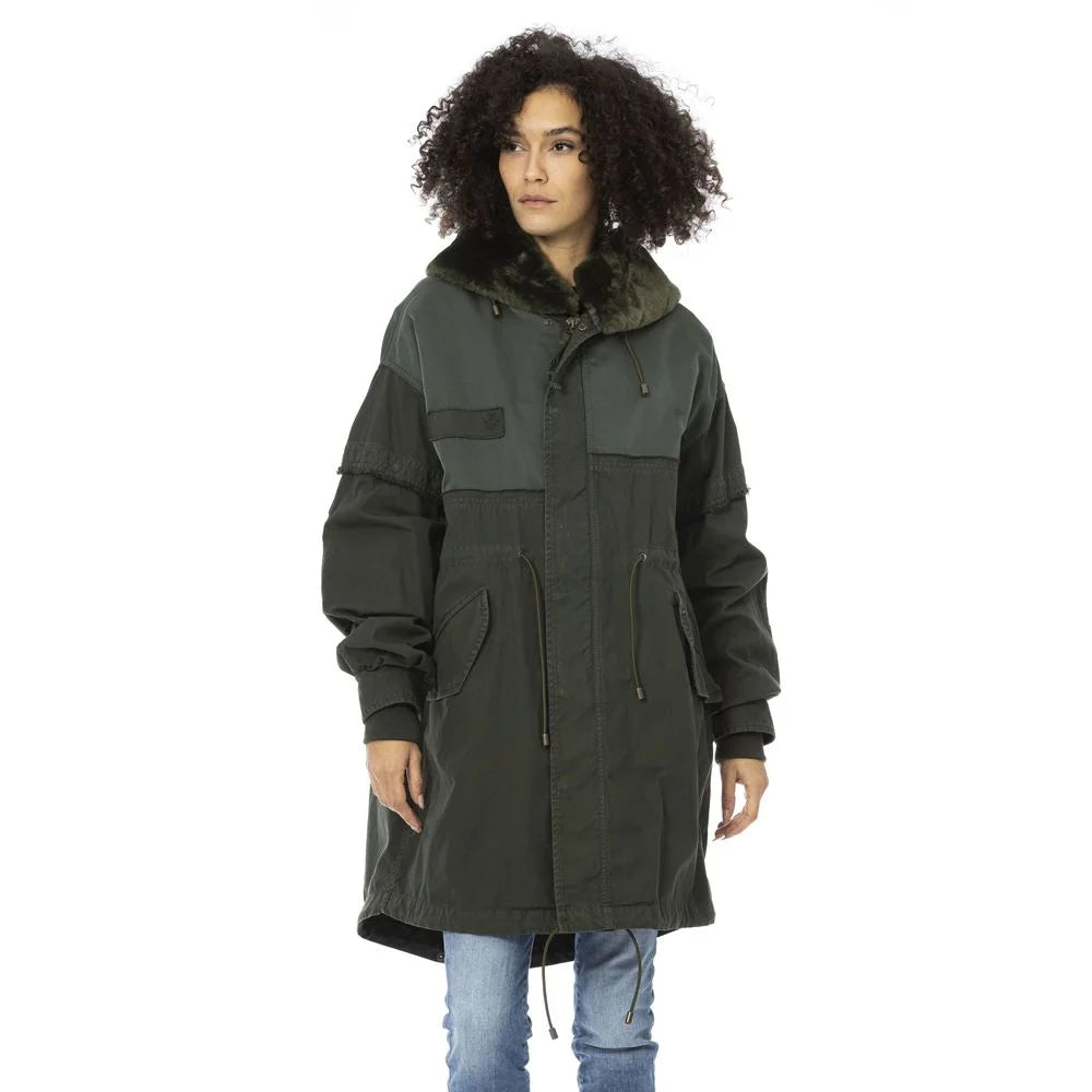 Mr&Mrs Italy Green Cotton Women Parka - Parkas
