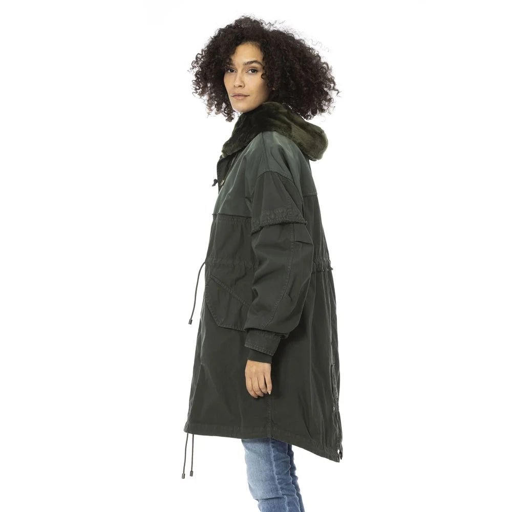 Mr&Mrs Italy Green Cotton Women Parka - Parkas
