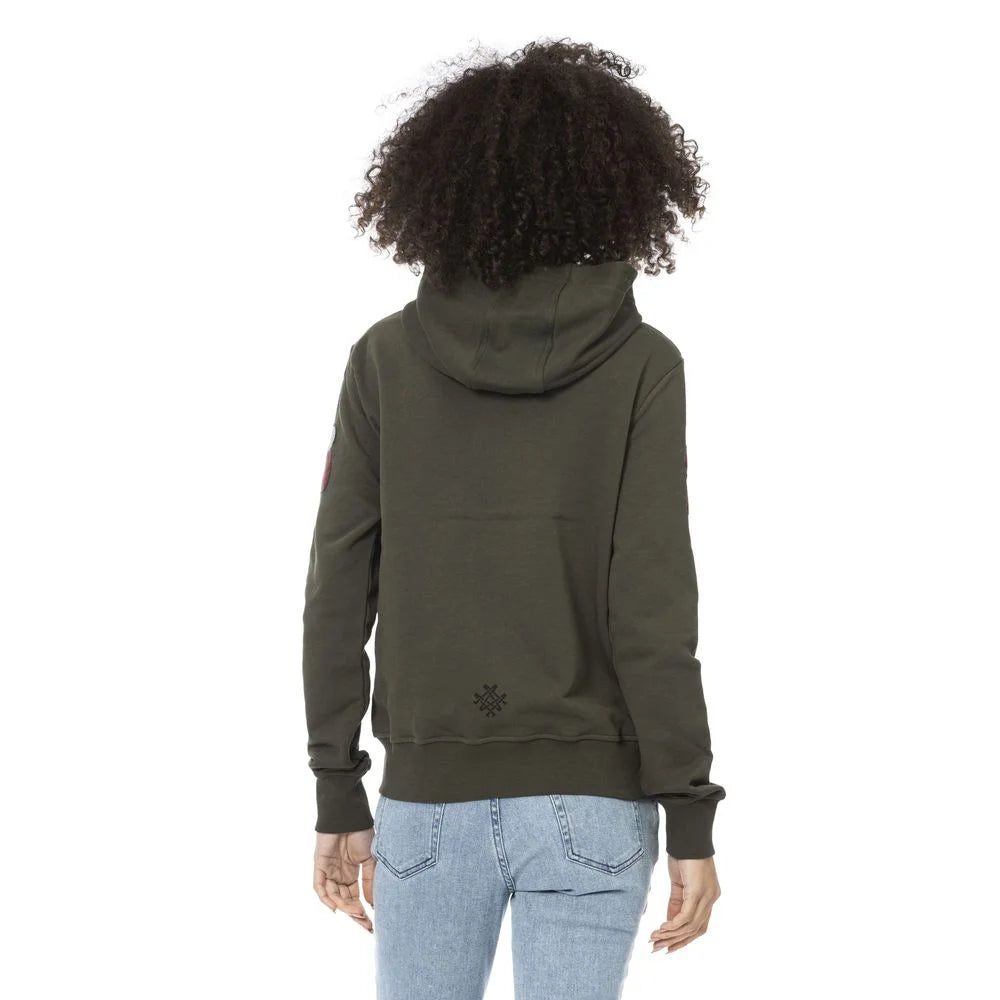 Mr&Mrs Italy Green Cotton Women Sweatshirt Top