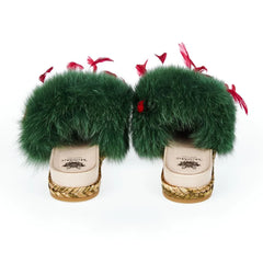 Mr&Mrs Italy Green Lamb Leather Women Sandal - EU36/US6 - Sandals