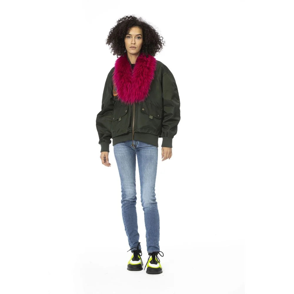 Mr&Mrs Italy Green Polyamide Women Bomber Jacket - XS - Bomber Jackets