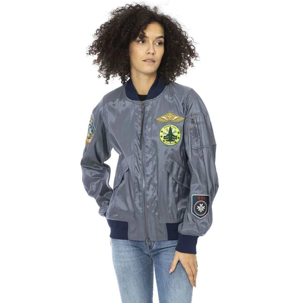 Mr&Mrs Italy Light Blue Polyamide Women Bomber Jacket - Bomber Jackets