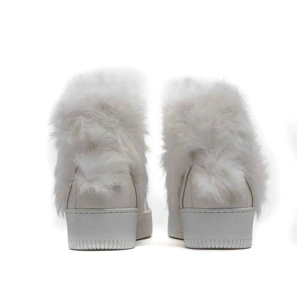 Mr&Mrs Italy White Cotton Women Sneaker - EU40/US10 - Sneakers