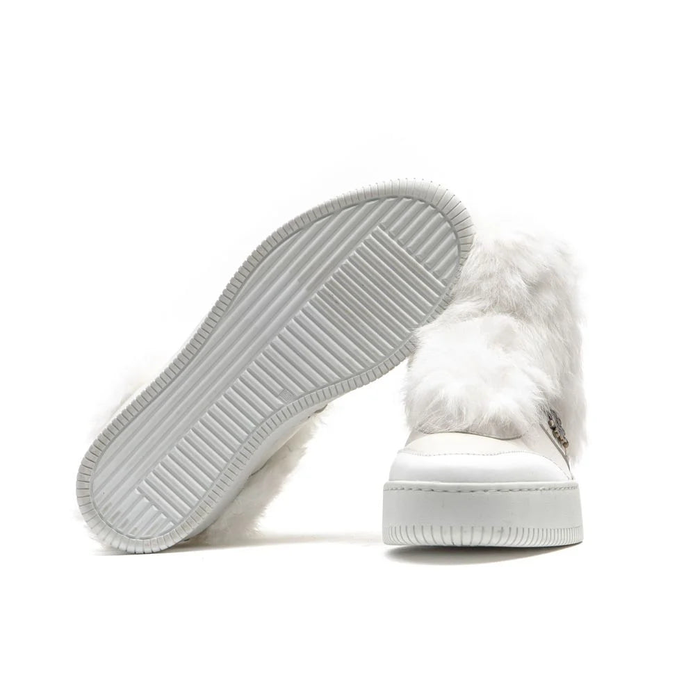 Mr&Mrs Italy White Cotton Women Sneaker - EU40/US10 - Sneakers