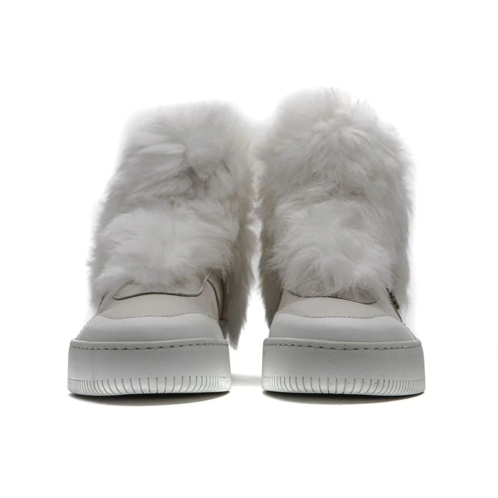 Mr&Mrs Italy White Cotton Women Sneaker - EU40/US10 - Sneakers