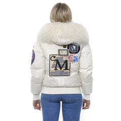 Mr&Mrs Italy White Polyester Women Bomber Jacket - XXS