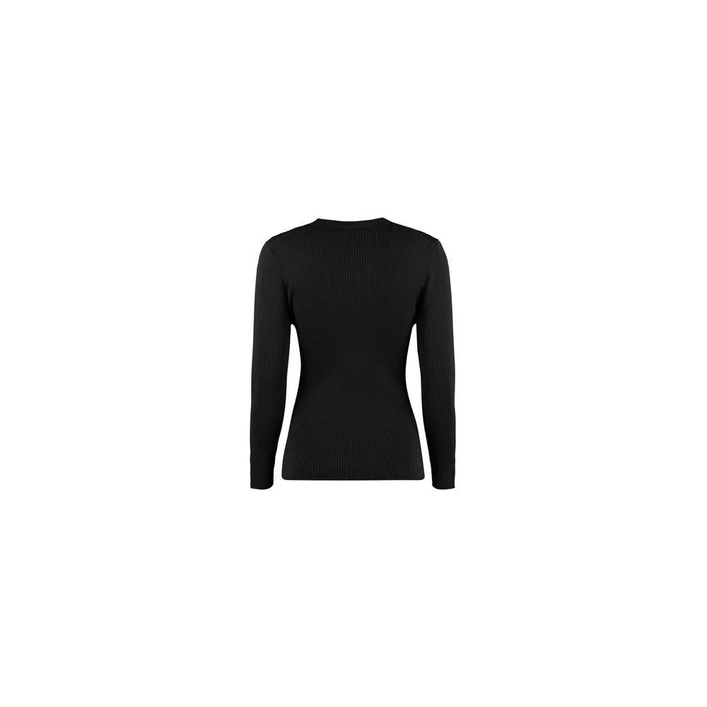 MSGM Black Cotton Wool Polyamide Sweatshirt - M