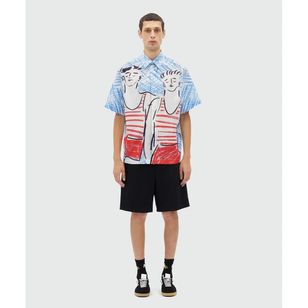 MSGM Blue Cotton Blouse - IT42 | XL