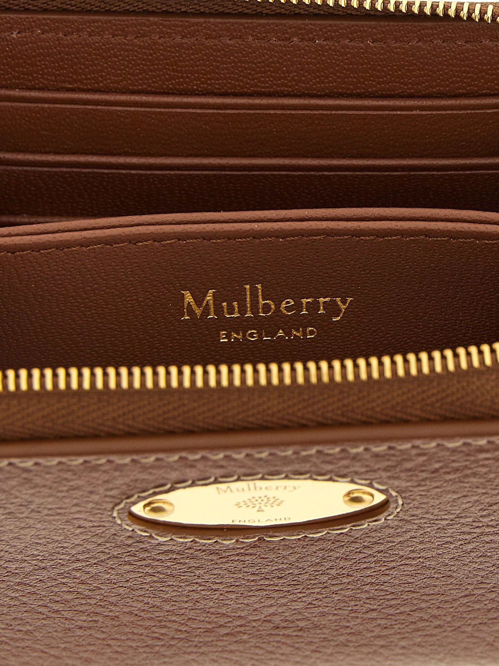 Mulberry Brown Bovine Leather Cardholder