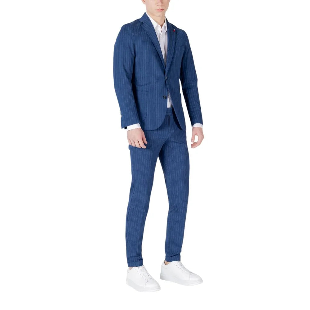 Mulish Blue Cotton Two-Piece Suit